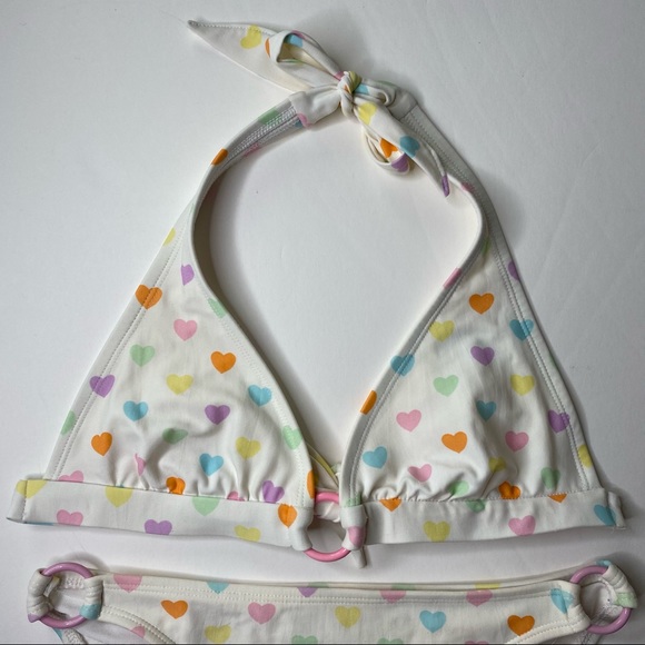 Shoshanna White Hearts Bikini ASO Jessica Simpson Newlyweds Small - Picture 7 of 16